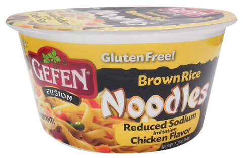 Gefen Brown Rice Noodle Bowl, Reduced Sodium, Chicken