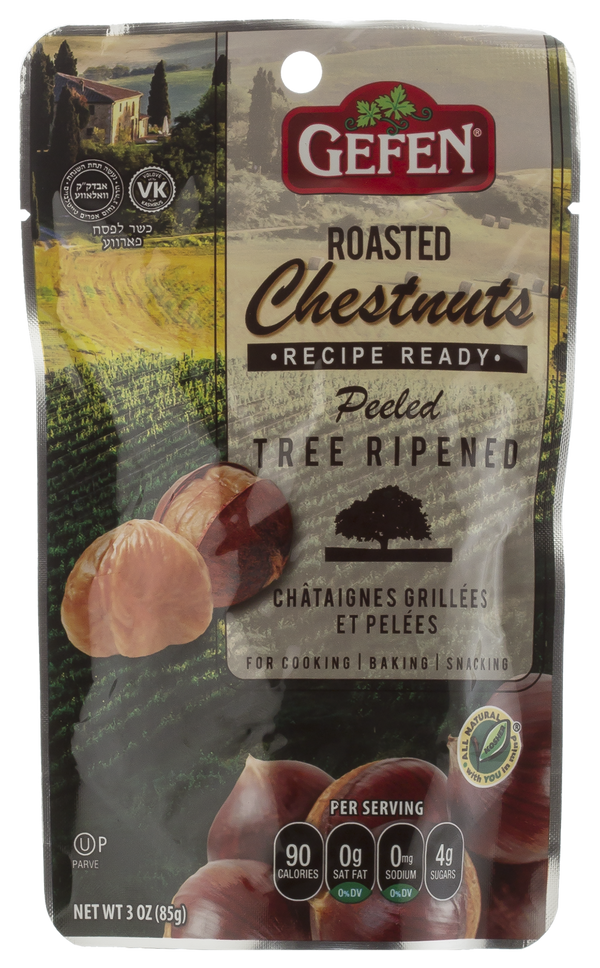Gefen 3 oz Roasted Whole Chestnuts, Shelled [Case of 24] - 1