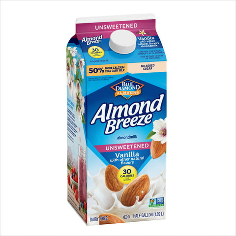 Almond Breeze Almond Milk, Vanilla, Unsweetened (8 Pack)