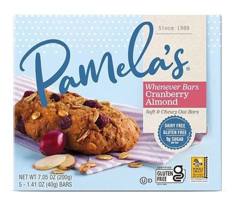 Pamela's Whenever Bars, Oat Cranberry Almond [6 Pack]