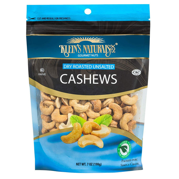 Klein's Naturals Deluxe Dry Roasted Cashews, UnSalted - 1