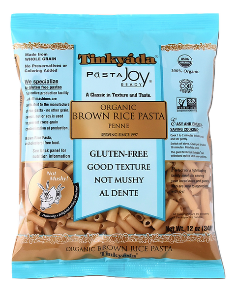Tinkyada Gluten Free Organic Brown Rice Pasta, Penne, 12 Oz (Pack of 12)