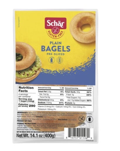Schar Plain Bagels - 1