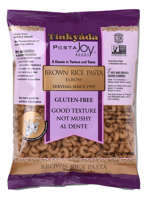 Tinkyada Gluten Free Brown Rice Pasta, Elbows, 16 Oz (Pack of 12) - 1