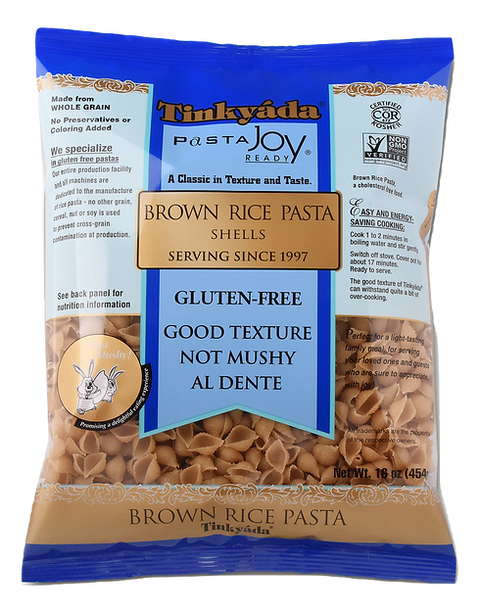 Tinkyada Gluten Free Brown Rice Pasta, Shells, 16 Oz (Pack of 12)
