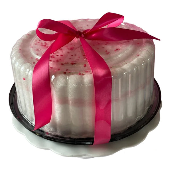 Pink Hearts Cotton Candy Cake - 1