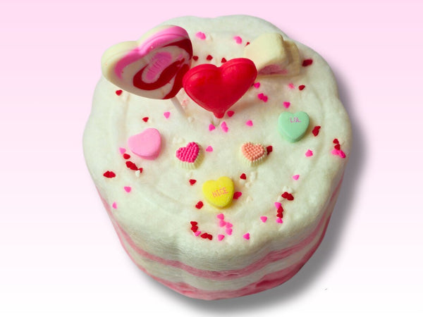 Pink Hearts Cotton Candy Cake - 3