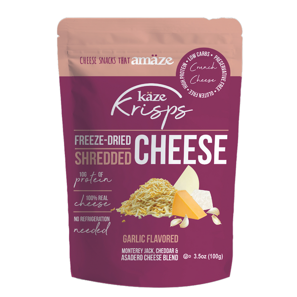 Kaze Krisps- Garlic- Freeze Dried Shredded Cheese - 1
