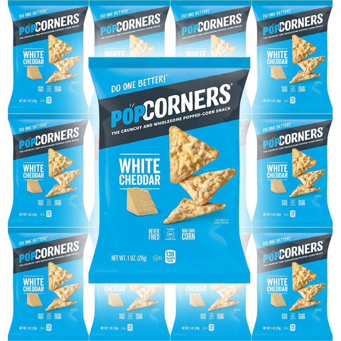 Popcorners, White Cheddar, Snack Bag (40 Bags)