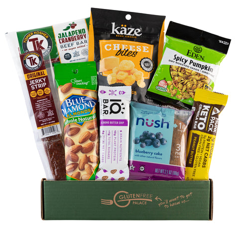 Keto Snack Attack Sampler Snack Box - Gluten Free & Low Carb Snack Box (8 Count)