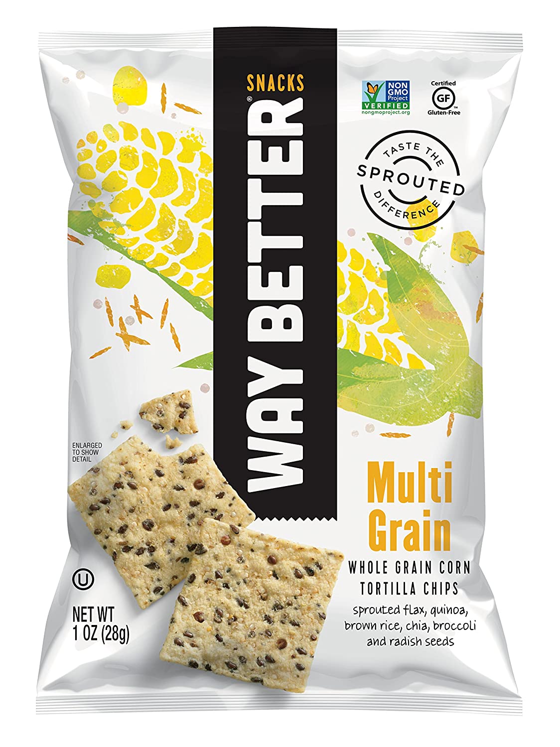 Way Better Snacks Multigrain Tortilla Chips Super Kosher, snack size