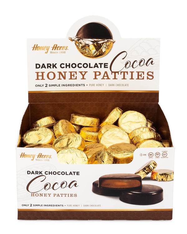 Honey Acres Honey Patties, Dark Chocolate Raspberry, Chocolate Truffles - 8
