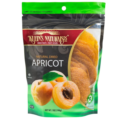 Klein's Naturals Naturally Dried Apricots, 7 Ounce Pouch (2 Pack)