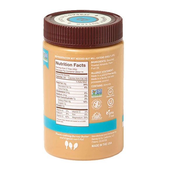 Barney Butter Almond Butter, Bare Smooth - 3