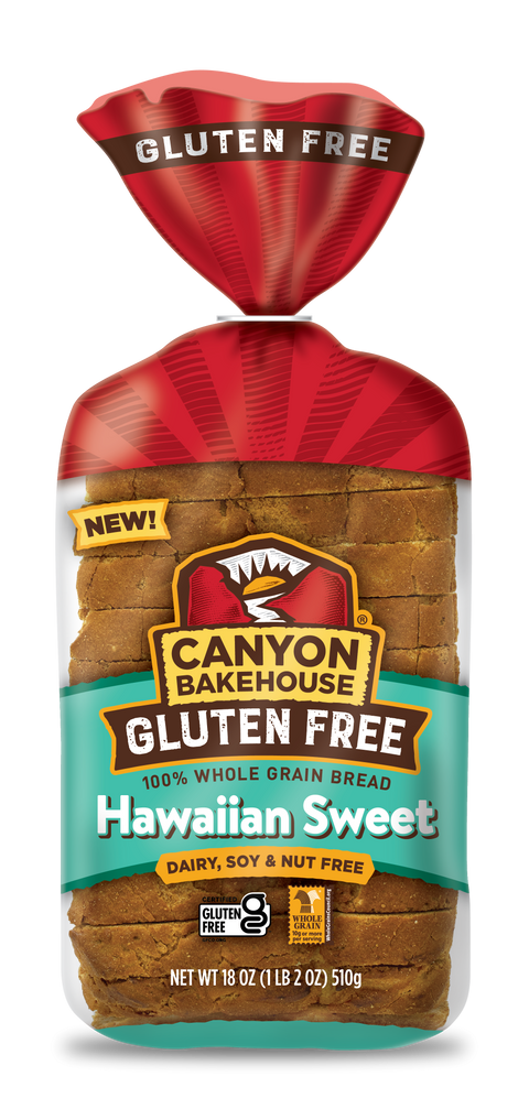 Canyon Bakehouse Gluten Free Bread, Hawaiian Sweet, 18 ounce [3 Pack]