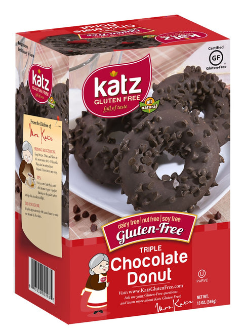 Katz Gluten Free Triple Chocolate Donuts, 14 oz