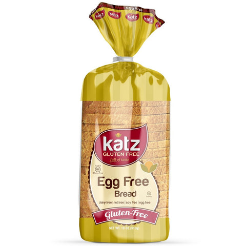 Katz Gluten Free Egg Free Bread, 18 Oz. (Case of 6)