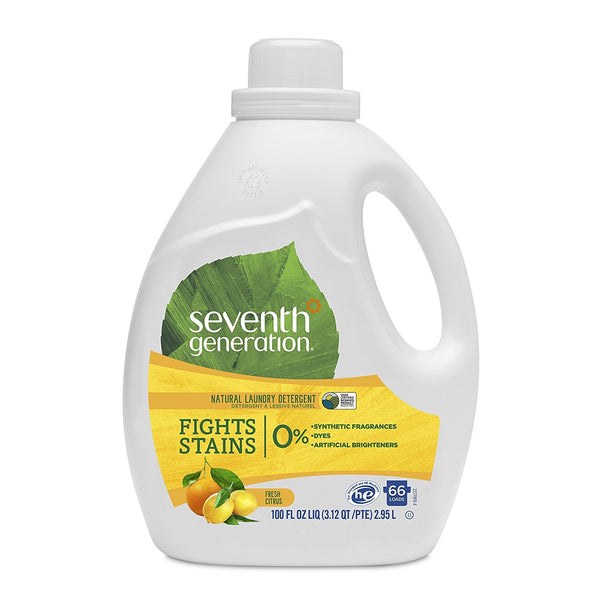 Seventh Generation Natural Laundry Detergent, Fresh Citrus Breeze, 100 Oz - 1
