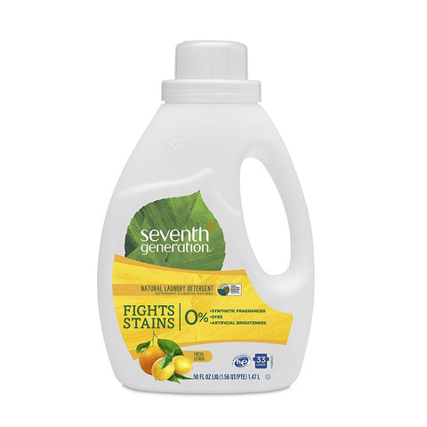 Seventh Generation Natural Laundry Detergent, Fresh Citrus Breeze, 50 Oz