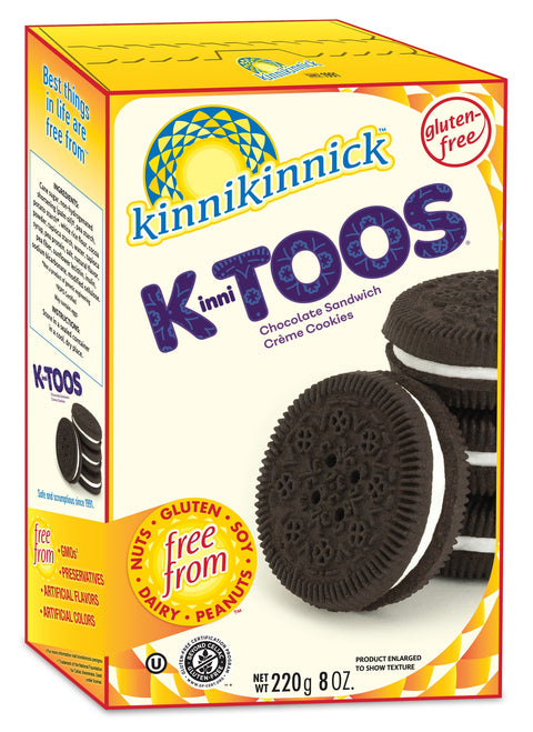 Kinnikinnick KinniToos Gluten Free Chocolate Sandwich Cookies