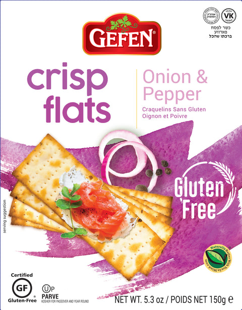 Gefen Crisp Flats, Onion & Pepper (Case of 12)