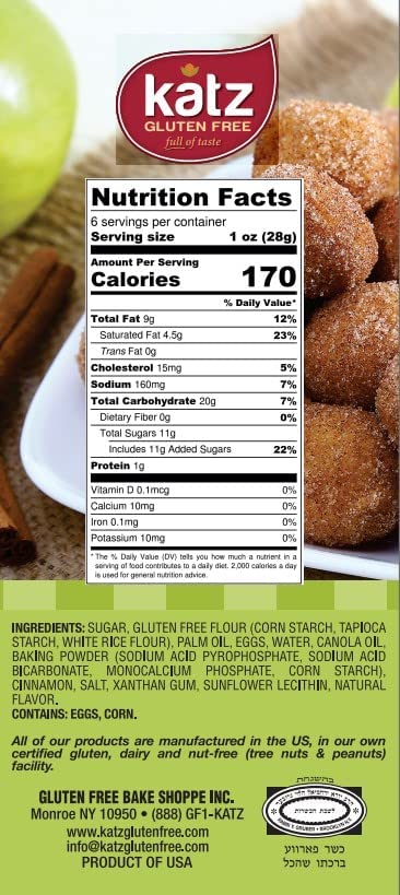 Katz Gluten Free Cinnamon Donut Holes GlutenFreePalace Katz Gluten Free Cinnamon Donut Holes GlutenFreePalace
