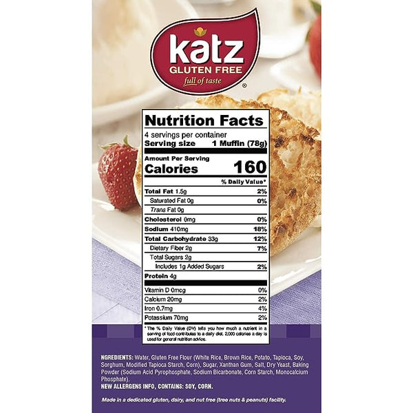 Katz Gluten Free English Muffins Katz Gluten Free English Muffins