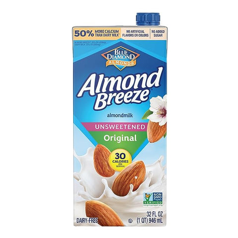 Almond Breeze  Almond Milk, Original, Unsweetened (12 Pack)