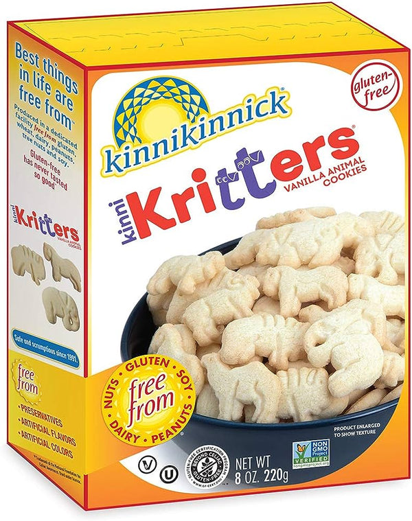 Kinnikinnick KinniKritters Animal Cookies Vanilla, 8 Ounce - 1
