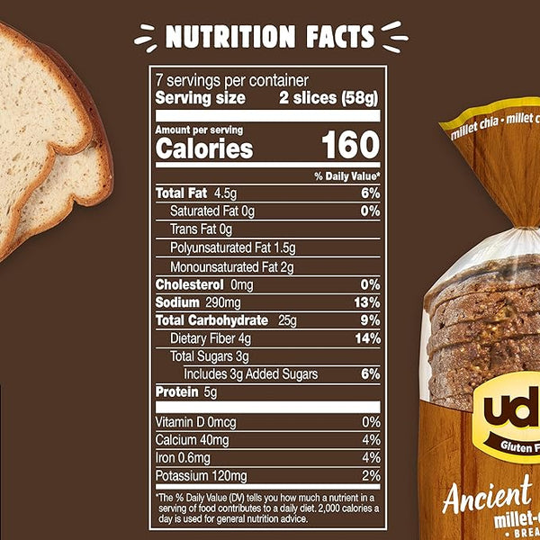 Udi's Gluten Free Millet-Chia Bread | GlutenFreePalace