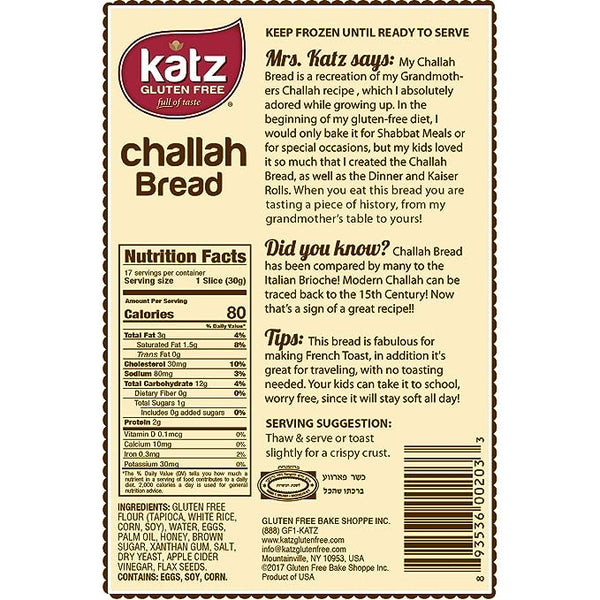 Katz Gluten Free Sliced Challah Bread - 5