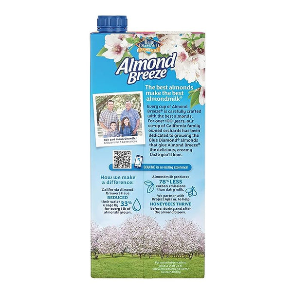 Almond Breeze  Almond Milk, Original, Unsweetened (12 Pack) - 2