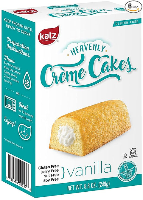 Katz Gluten Free Heavenly Creme Cakes, Vanilla