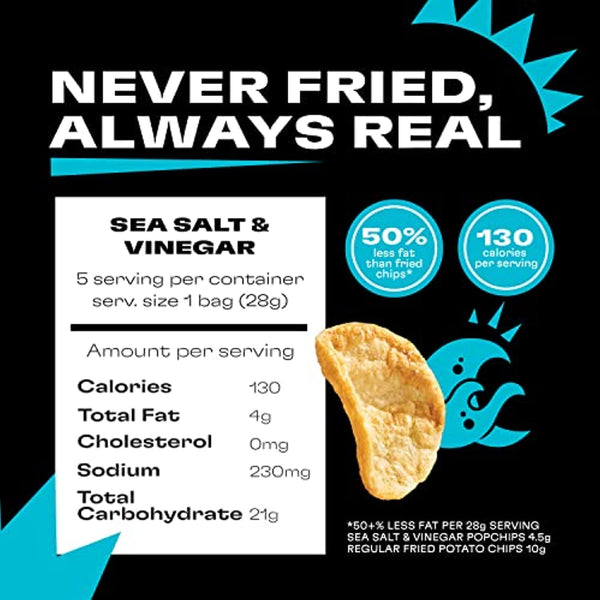 Popchips Sea Salt Vinegar, 0.80 Oz Bag (Case of 24) - 5