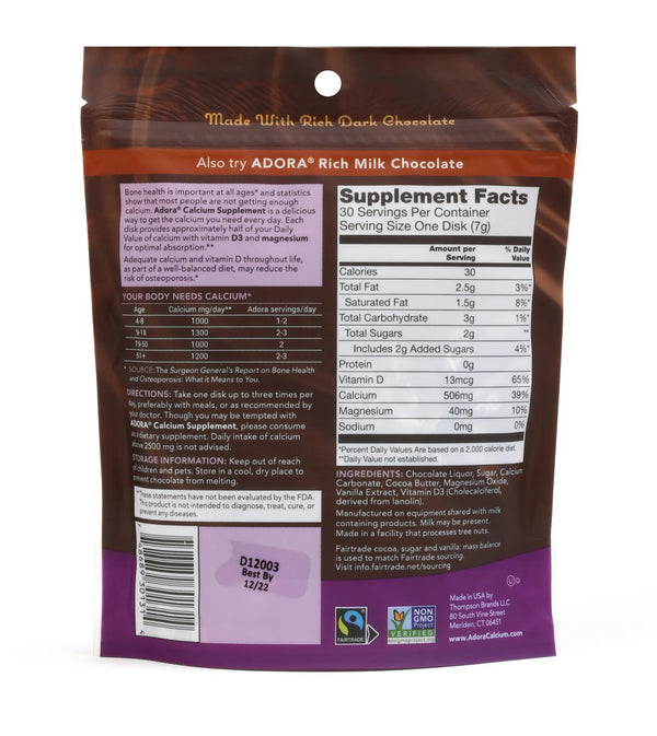 Adora Dark Chocolate Calcium Supplement - 2