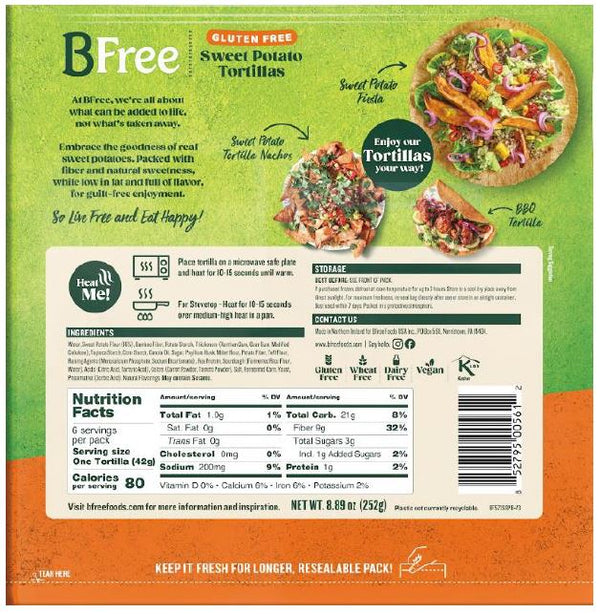 Bfree BFree Sweet Potato Wraps | GlutenFreePalace