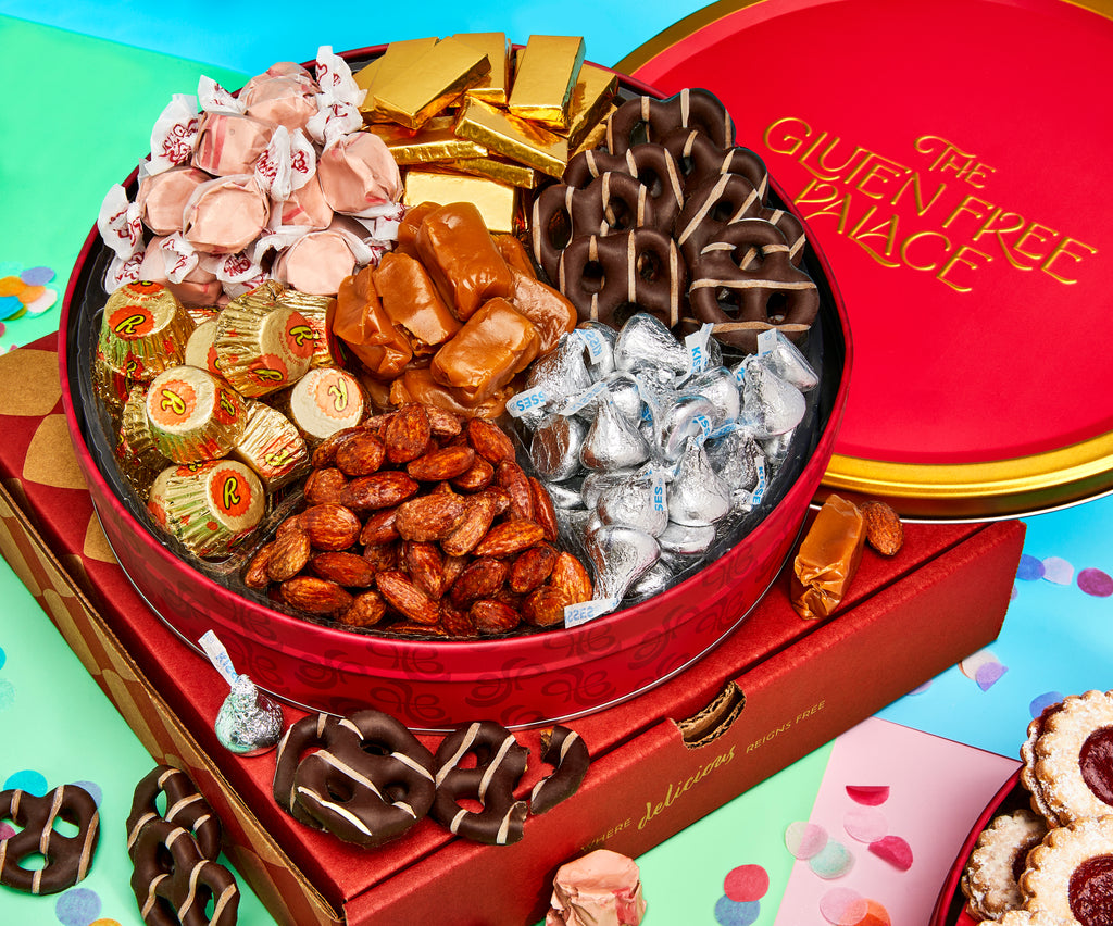 Gluten Free Palace Gluten Free Chocolate, Candy, Nuts Gift Tin GlutenFreePalace
