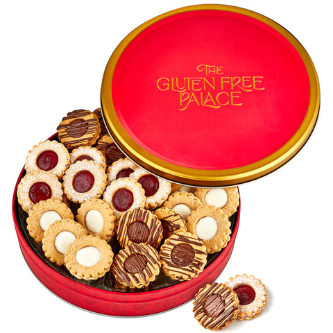 GFP Linzer Tart VARIETY Shortbread Cookies Tin Gift Tray