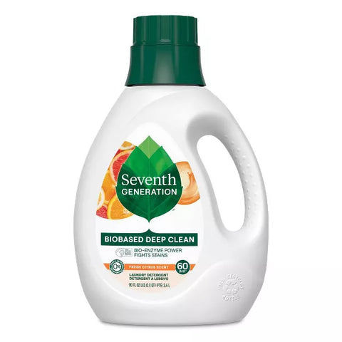 Seventh Generation Natural Laundry Detergent, Fresh Citrus Breeze [Case of 4]