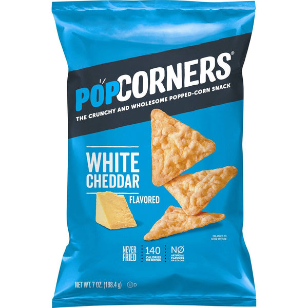 Popcorners, White Cheddar, 7 oz. [12 Bags] - 1