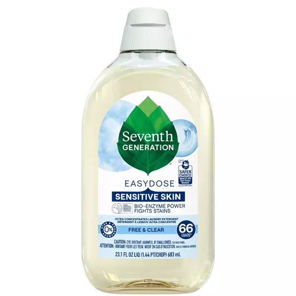 Seventh Generation Concentrated Laundry Detergent, Free & Clear [Case of 6] - 1