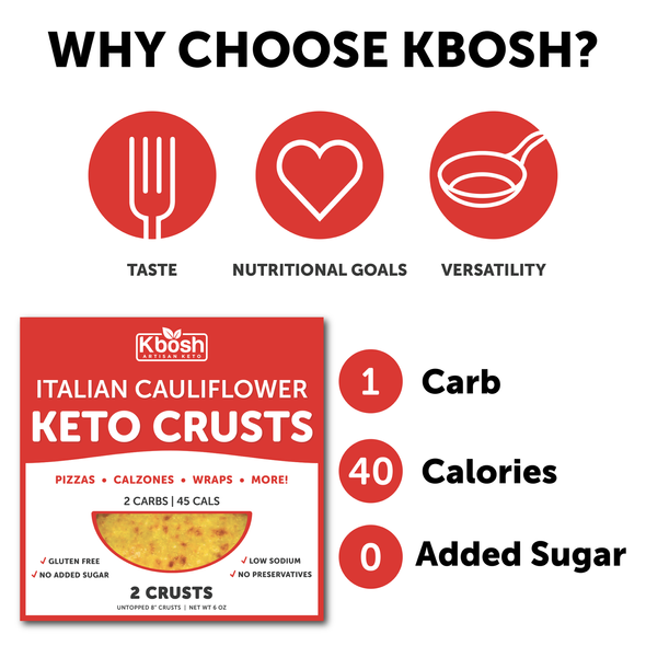 Kbosh Keto Pizza Crust- Italian Cauliflower - 6