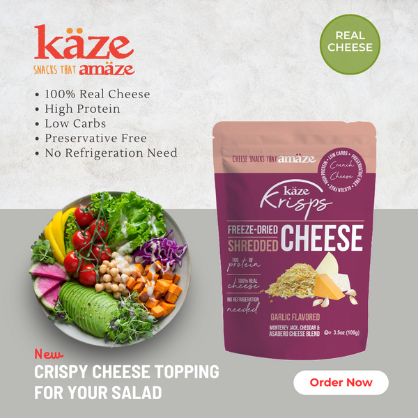 Kaze Krisps- Garlic- Freeze Dried Shredded Cheese - 4