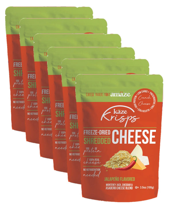 Kaze Krisps- Jalapeno- Freeze Dried Shredded Cheese - 7