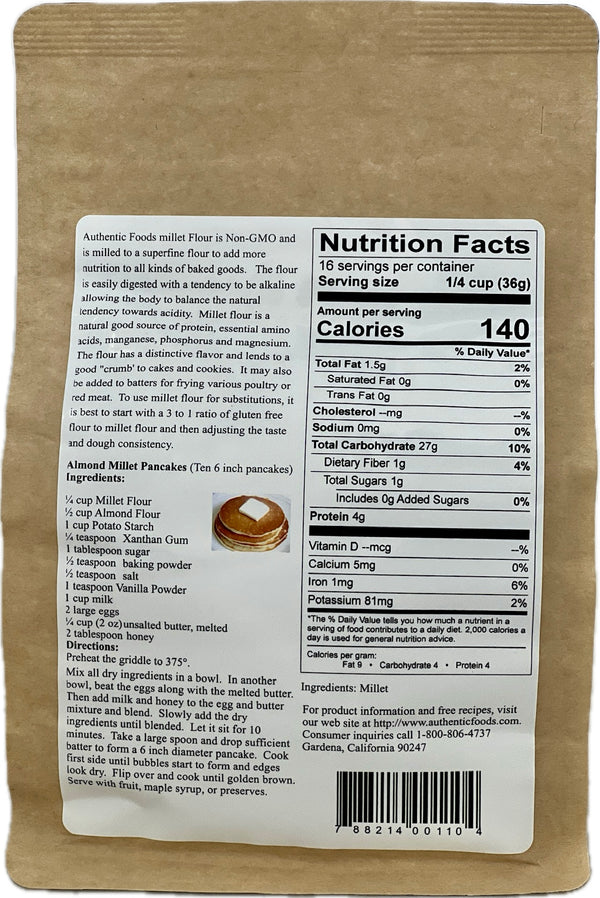 Authentic Foods Superfine Millet Flour - 6 Packs - 2