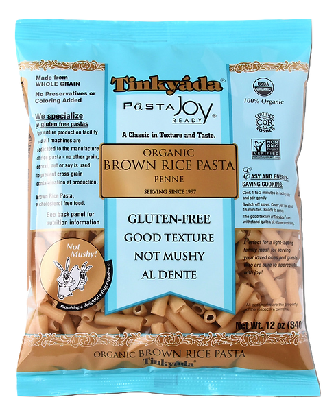 Tinkyada Gluten Free Organic Brown Rice Pasta, Penne, 12 Oz (Pack of 12) - 1
