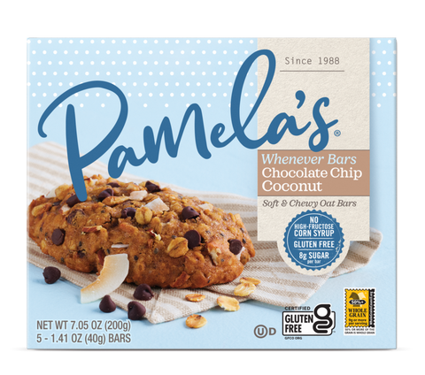 Pamela's Whenever Bars, Oat Chocolate Chip Coconut [6 Pack]