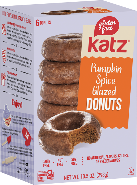 Katz Gluten Free Pumpkin Pie Spice Glazed Donuts