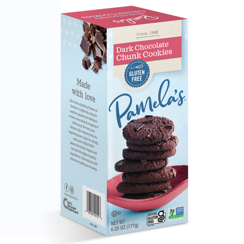 Pamela's Dark Chocolate Chunk Cookies [6 Pack]