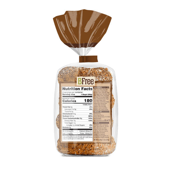 BFree Gluten Free Everything Bagels GlutenFreePalace Bfree gluten free everything bagels glutenfreepalace